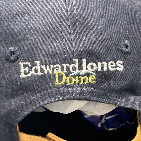 New St Louis Ram's Hat Unisex Adjustable Hook Loop Blue Edward Jones Dome - Picture 6 of 9